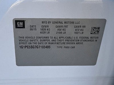 2016 Chevrolet Cruze Limited LS Auto