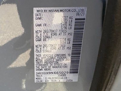 2023 Nissan Frontier Crew Cab PRO-4X 4x4