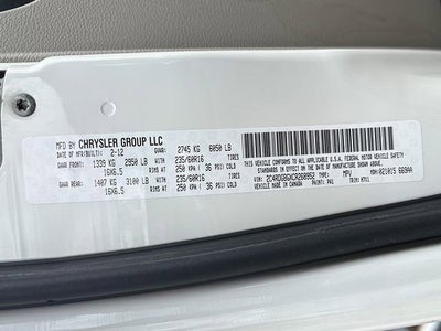 2012 Dodge Grand Caravan SE/AVP