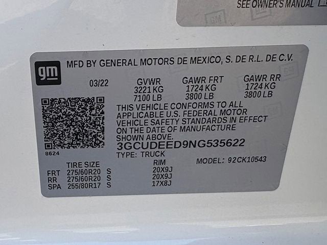 2022 Chevrolet Silverado 1500 4WD Crew Cab Short Bed RST