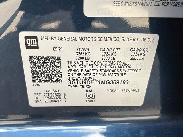 2021 GMC Sierra 1500 4WD Crew Cab Short Box SLT