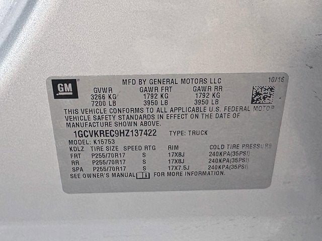 2017 Chevrolet Silverado 1500 LT