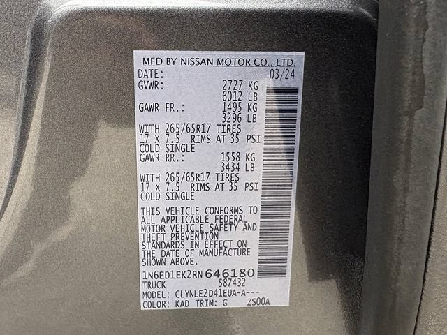 2024 Nissan Frontier SL