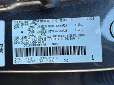 2022 Toyota Tundra 4WD Limited