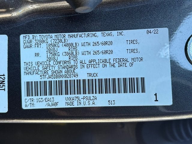 2022 Toyota Tundra 4WD Limited