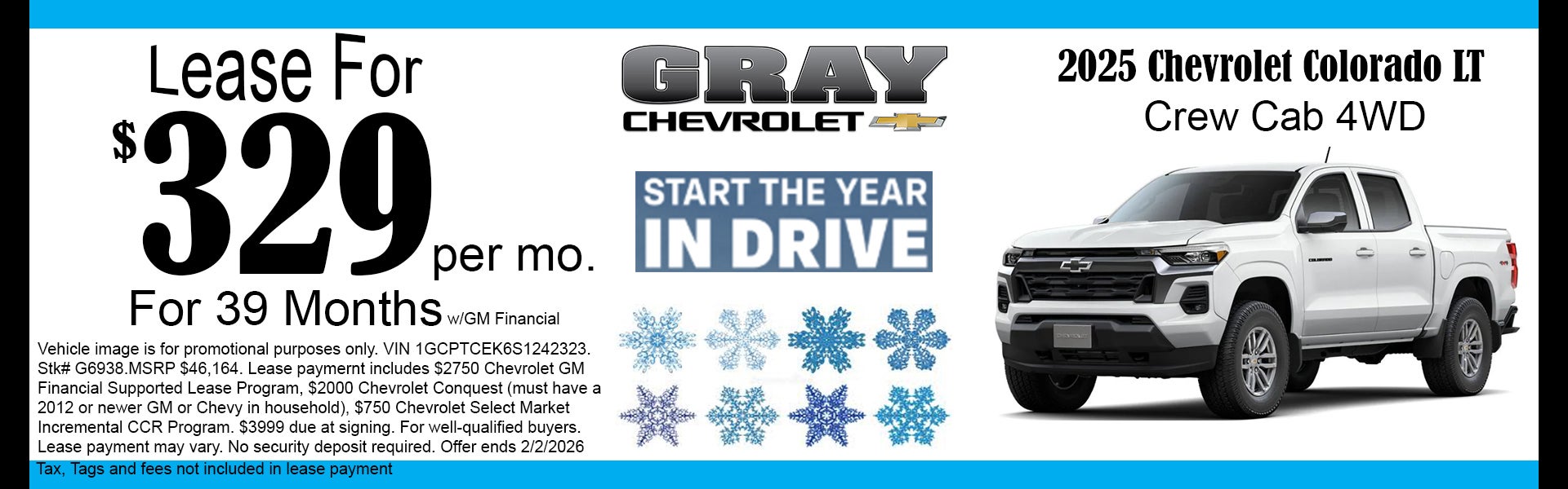 Chevy Colorado January Lease Special